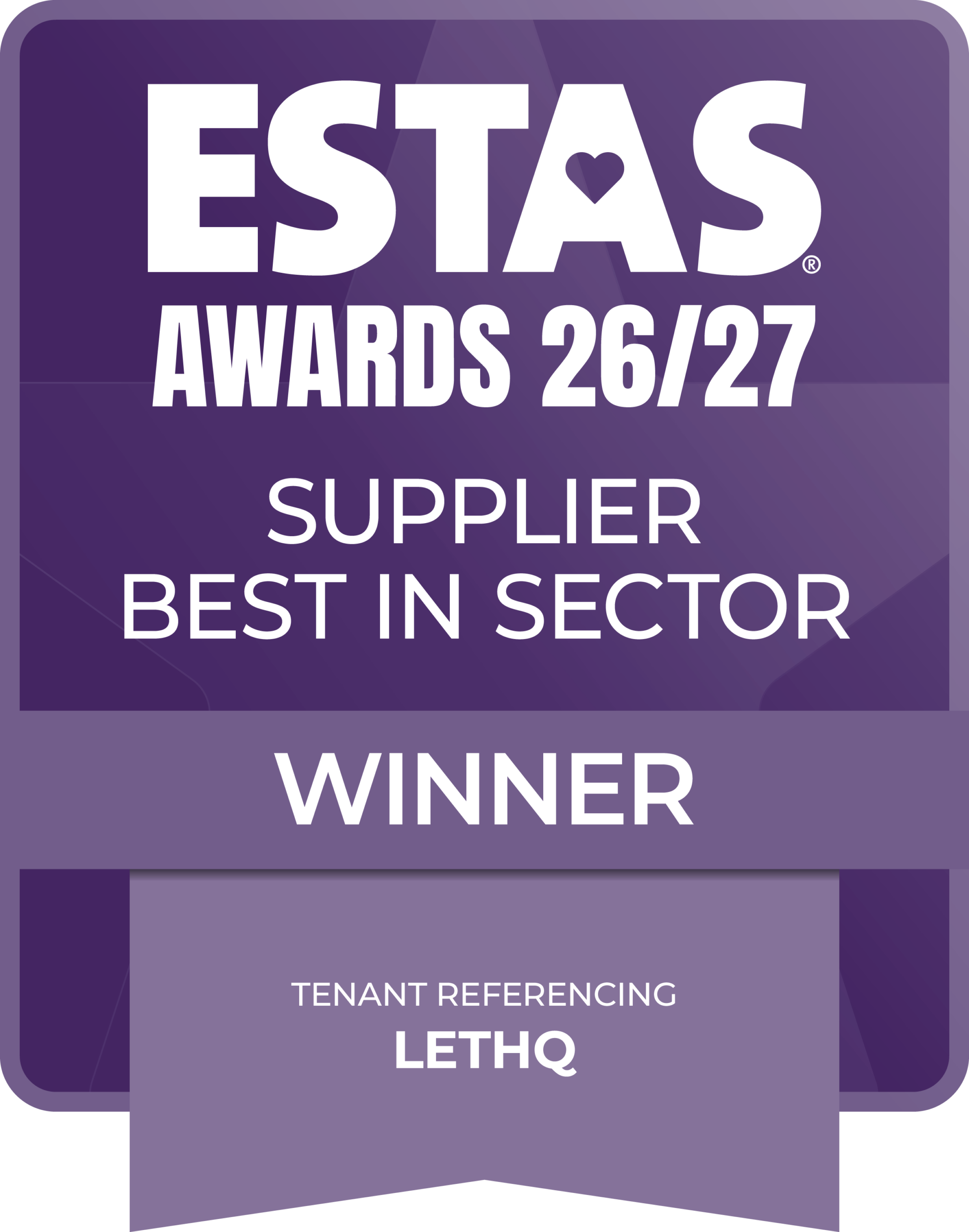 ESTAS26 - Supplier Awards - ***** - Best in Sector - Tenant Referencing - LetHQ